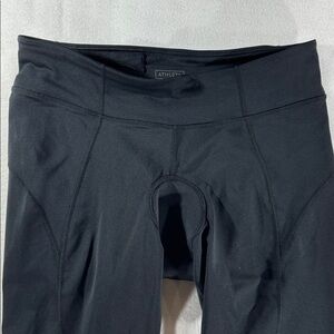 Athleta Padded Cycling short sport racing detailing cropped thigh grip strips XL